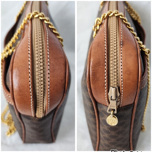 AuthH Celine Vintage 2Way Leather Handbag - Picture 11 of 12